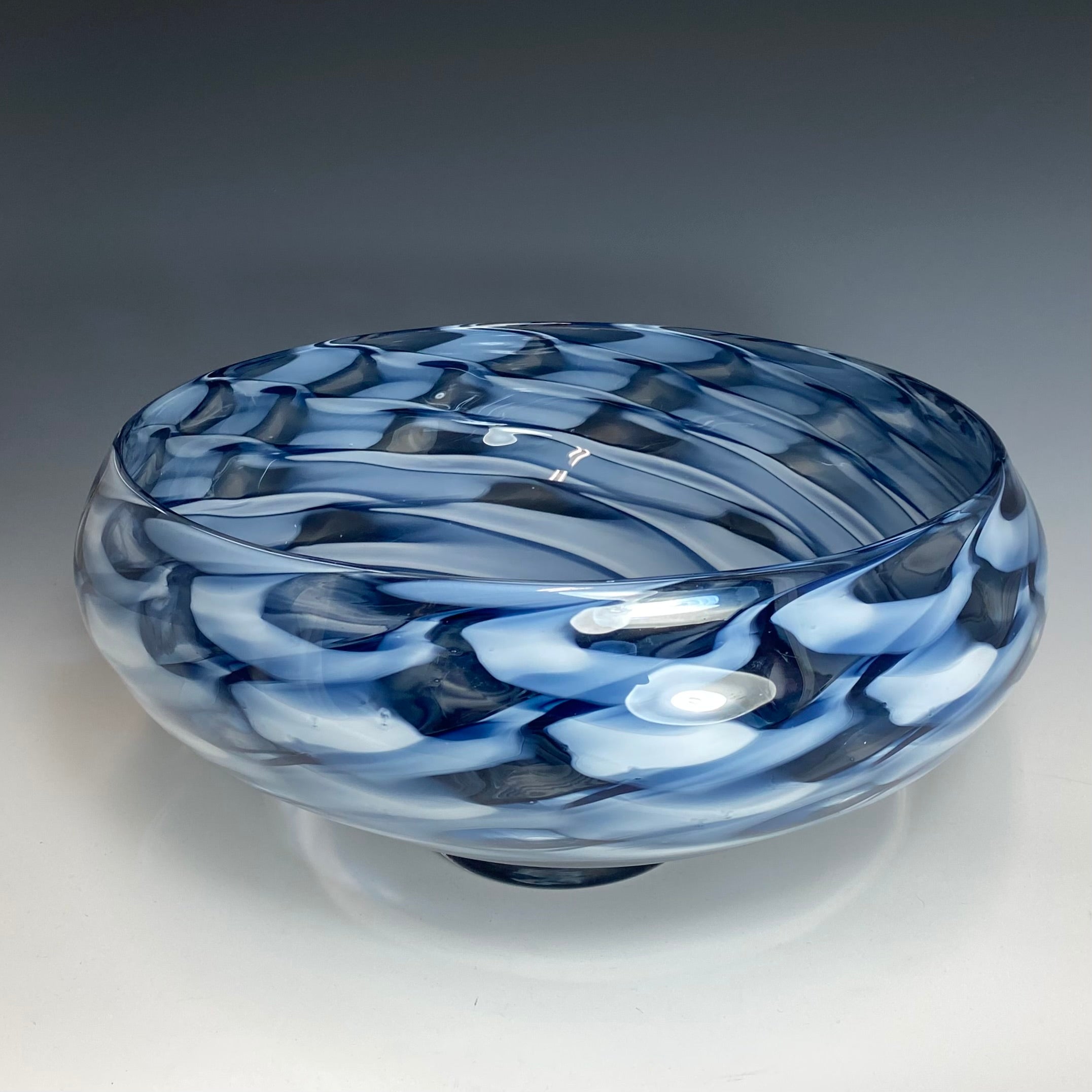 Wavy Bowl  Rosetree Blown Glass