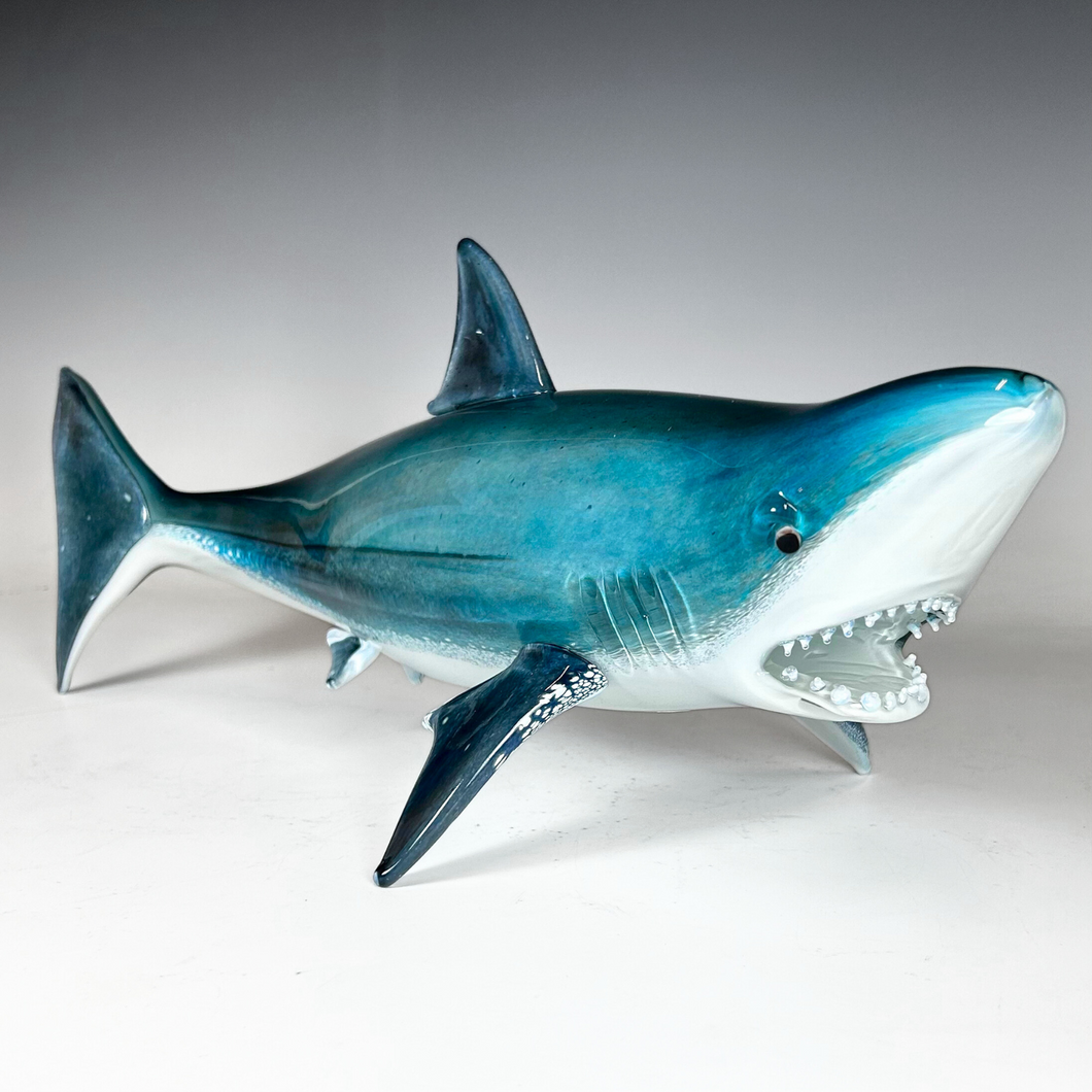 Large Glass Great White Shark