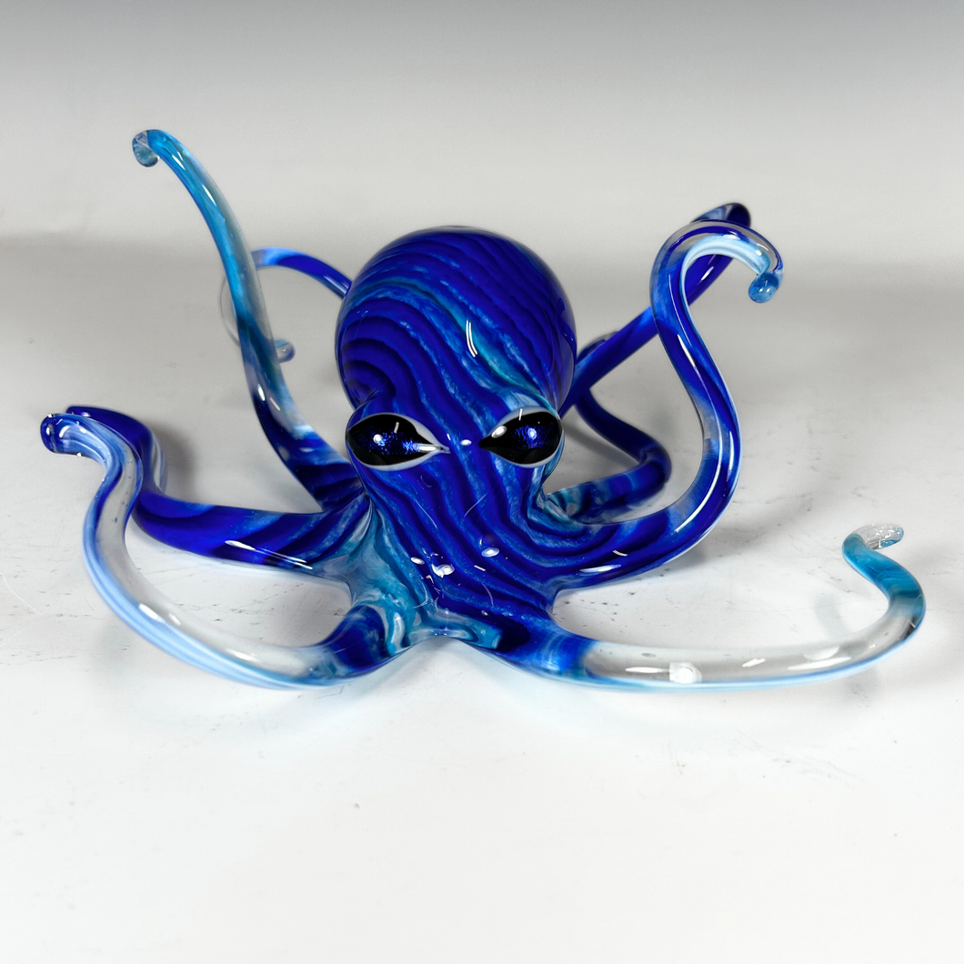 Small Blue/Turquoise Glass Octopus