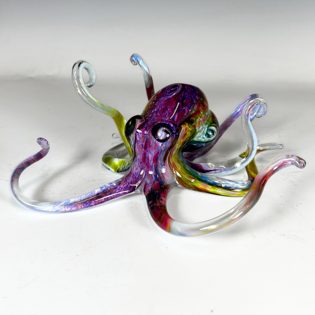 Small Multi-Colored Glass Octopus