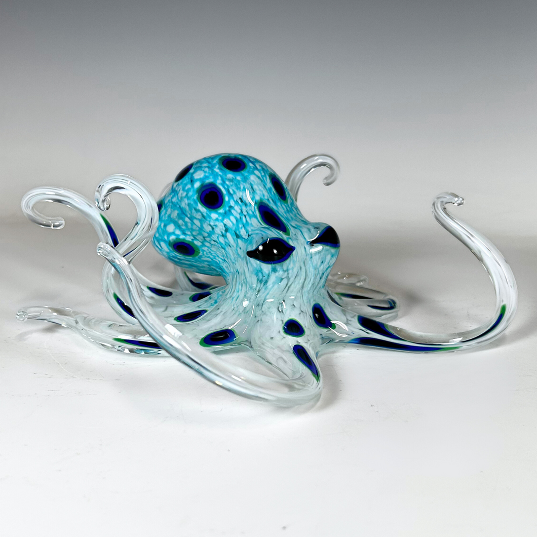 Blue Glass Tako Octopus