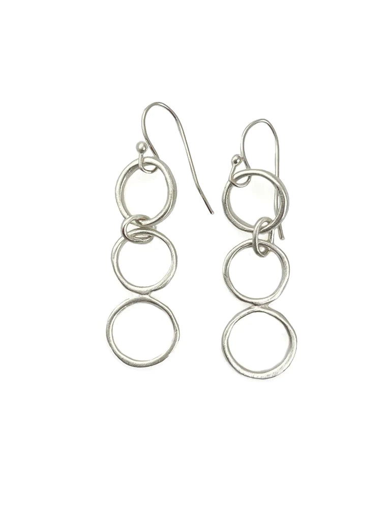 Sterling newest Silver Circle Drop Earrings