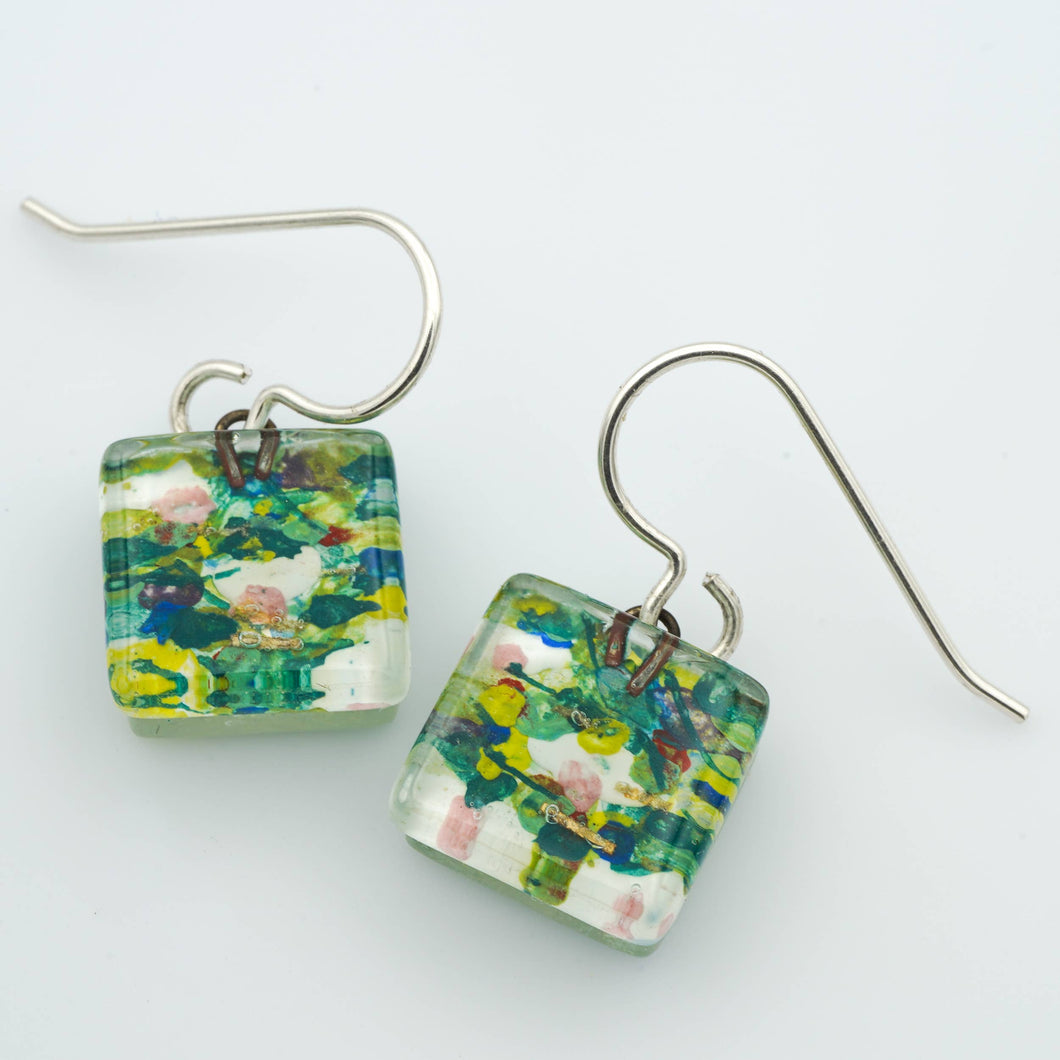 Nenuphar Square Earrings