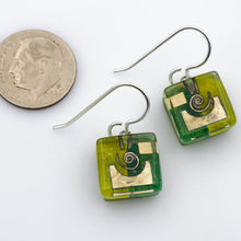 Load image into Gallery viewer, Garden Snail Cube Earrings
