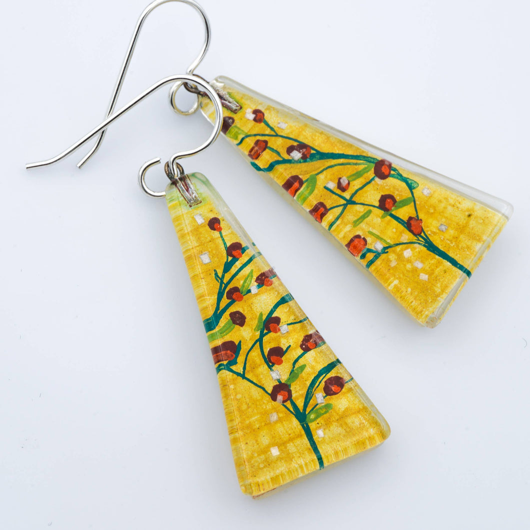 Vine Triangle Earrings