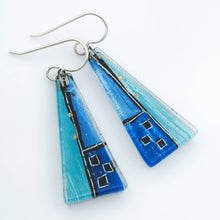 Load image into Gallery viewer, Blauhaus Argentium Silver Large Triangle Dangle Earrings
