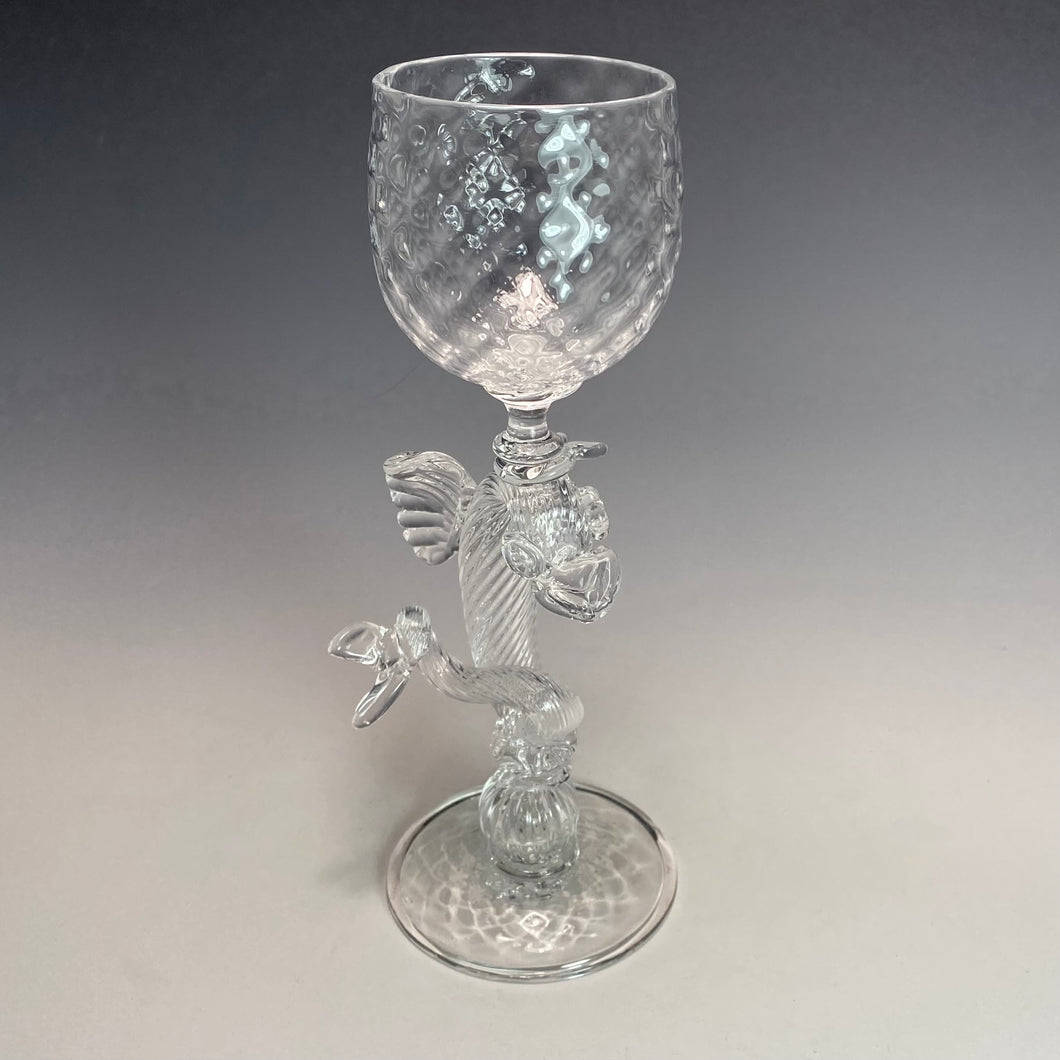 Dragon-Stemmed, Venetian-Style Goblet #1