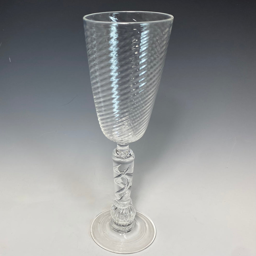 Tall Wine Goblet with Air Twist Stem