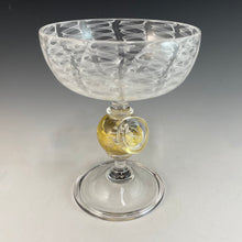 Load image into Gallery viewer, Gold-Leaf Block Island Float Goblet with Zanfirico Cane Tazza Cup
