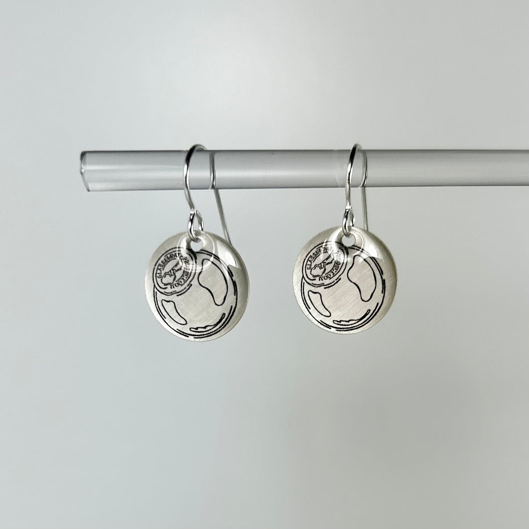 Glass Float Project Sterling Silver Earrings