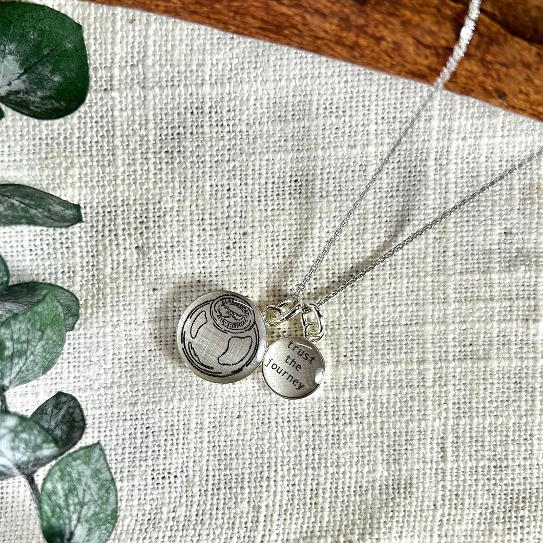 Trust The Journey Glass Float Project Necklace