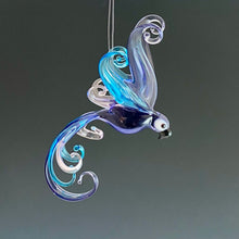 Load image into Gallery viewer, Teal and Purple Fancy Parrot Ornament
