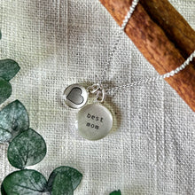 Load image into Gallery viewer, Best Mom Sterling Silver Charm Necklace
