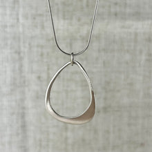 Load image into Gallery viewer, Small Open Drop Silver Necklace
