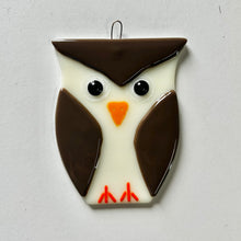 Load image into Gallery viewer, Fused Glass Owl Sun Catcher
