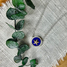 Load image into Gallery viewer, 14k Starfish Pendant with Lapis and Sterling Silver

