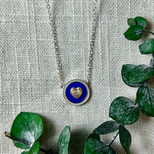 Load image into Gallery viewer, 14k Heart with Lapis and Sterling Silver
