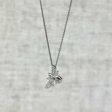 Load image into Gallery viewer, Sterling Silver Bee Necklace With Cubic Zirconium
