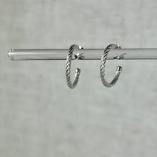 Load image into Gallery viewer, Small Sterling Silver Cable Hoop
