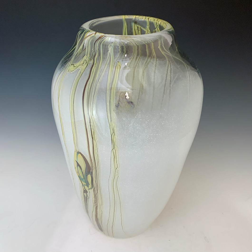 Wide White Lily Vase
