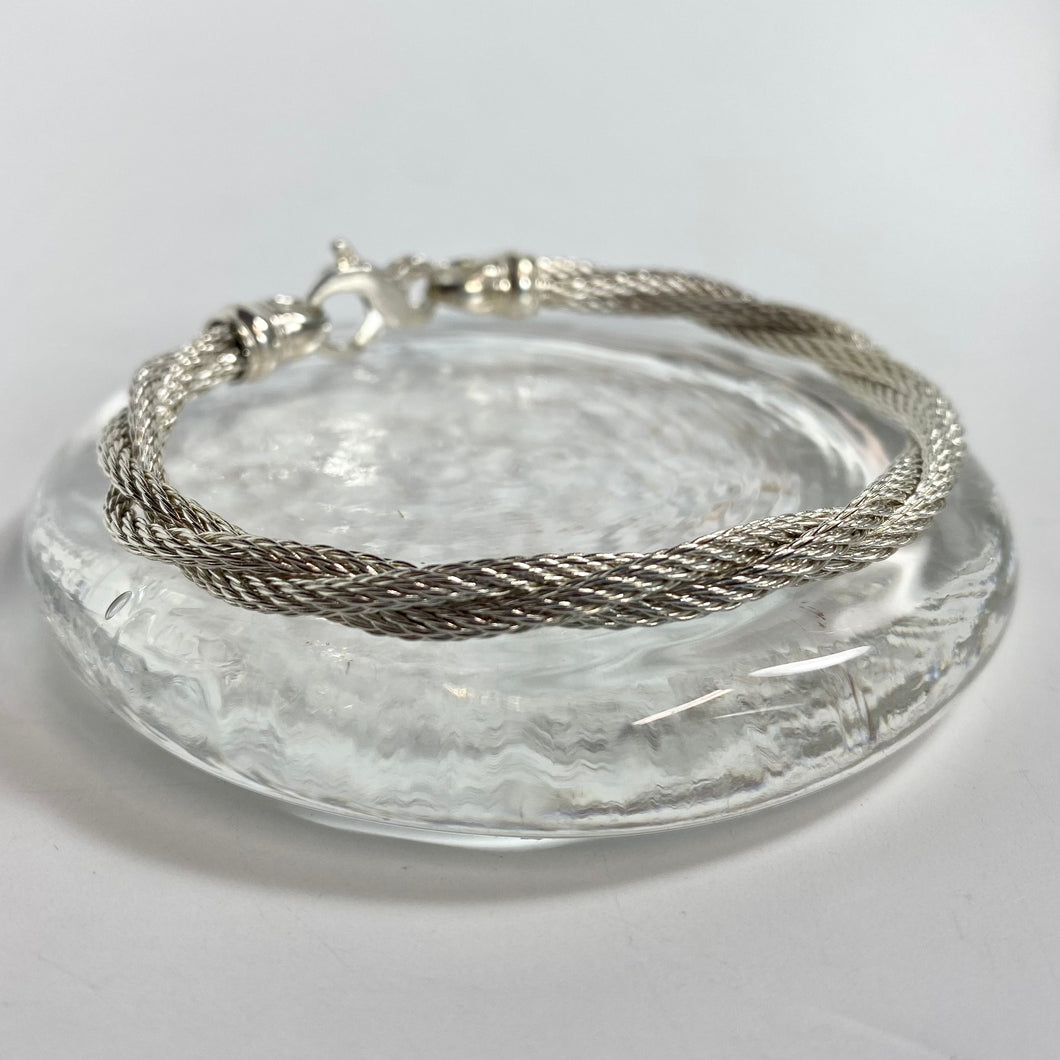 Sterling Silver 2mm Braided Cable Bracelet