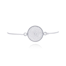 Load image into Gallery viewer, Meli Silver Medium Adjustable Bracelet Filigree
