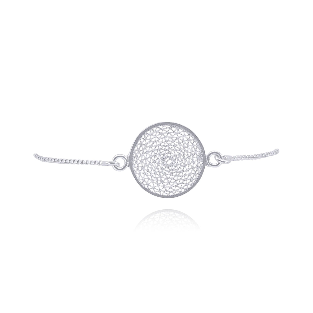 Meli Silver Medium Adjustable Bracelet Filigree