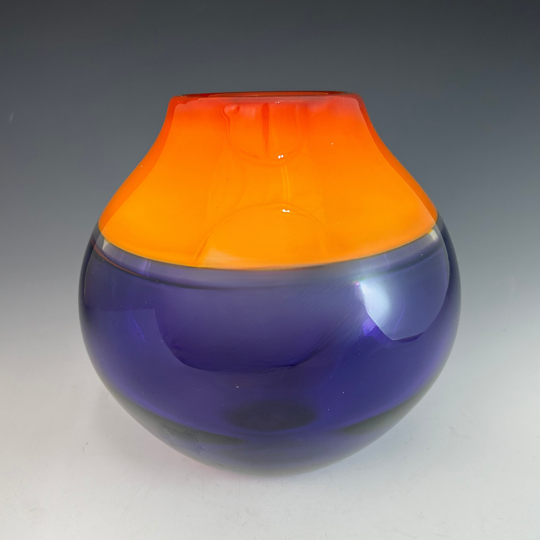 Purple and Orange Nauck Encalmo Vase