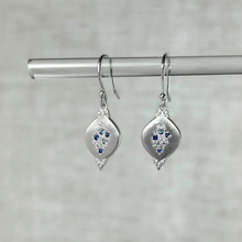 Load image into Gallery viewer, Raindrop Sapphire and Diamond Earrings
