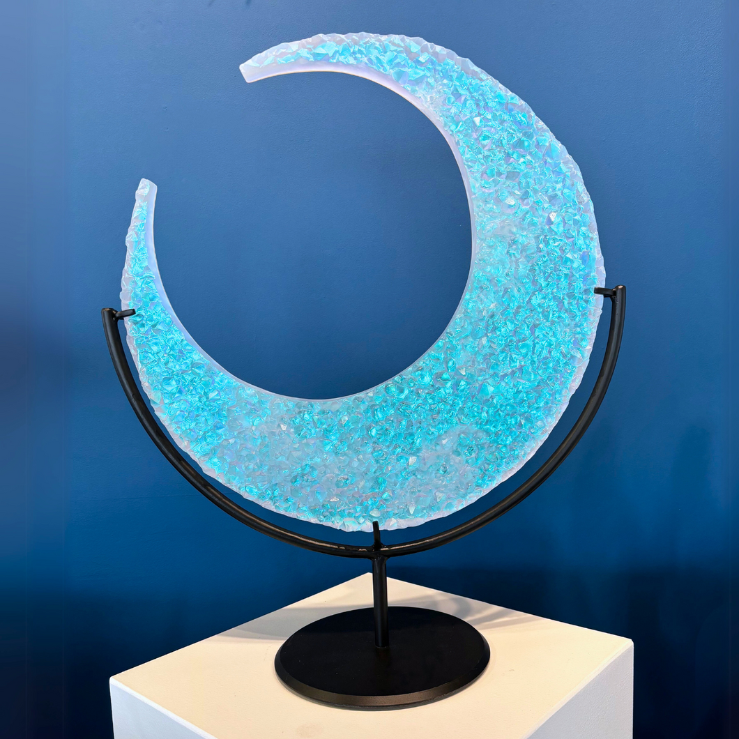 Dichroic Glass Crystal Moon