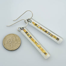 Load image into Gallery viewer, White Golden Phase Bar Earrings
