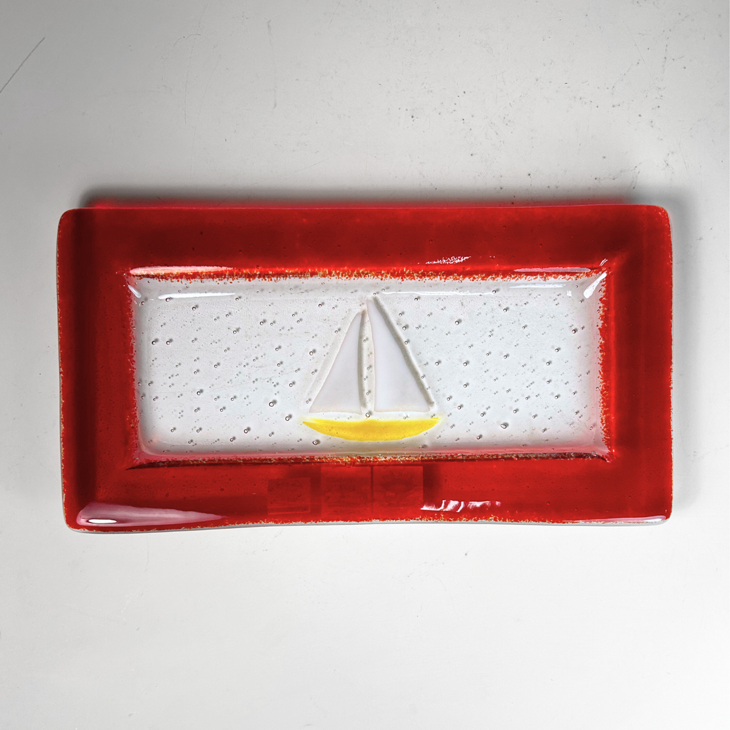 6x12  Sailboat Glass Server