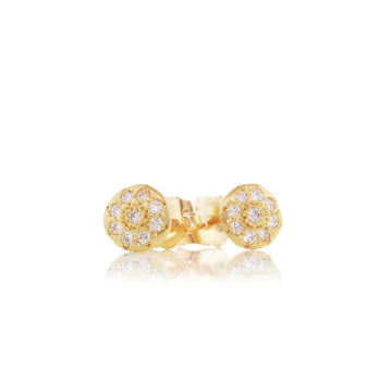 All Diamond Charm Studs