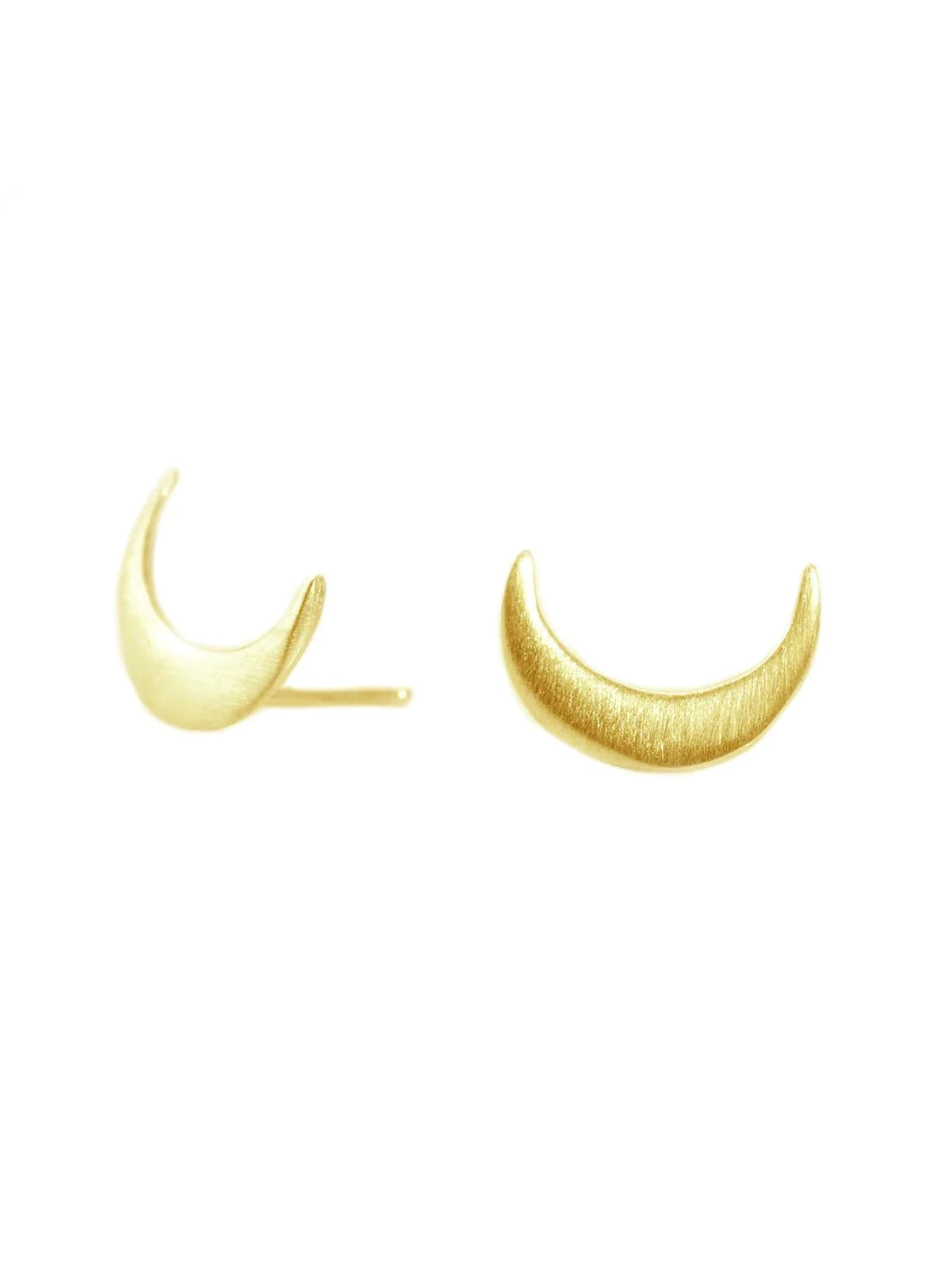 Vermeil Crescent Moon Post Earrings