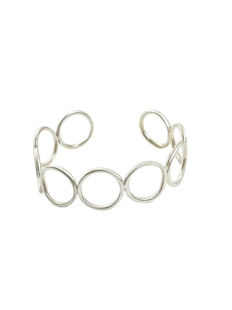Circles Cuff Silver Bracelet