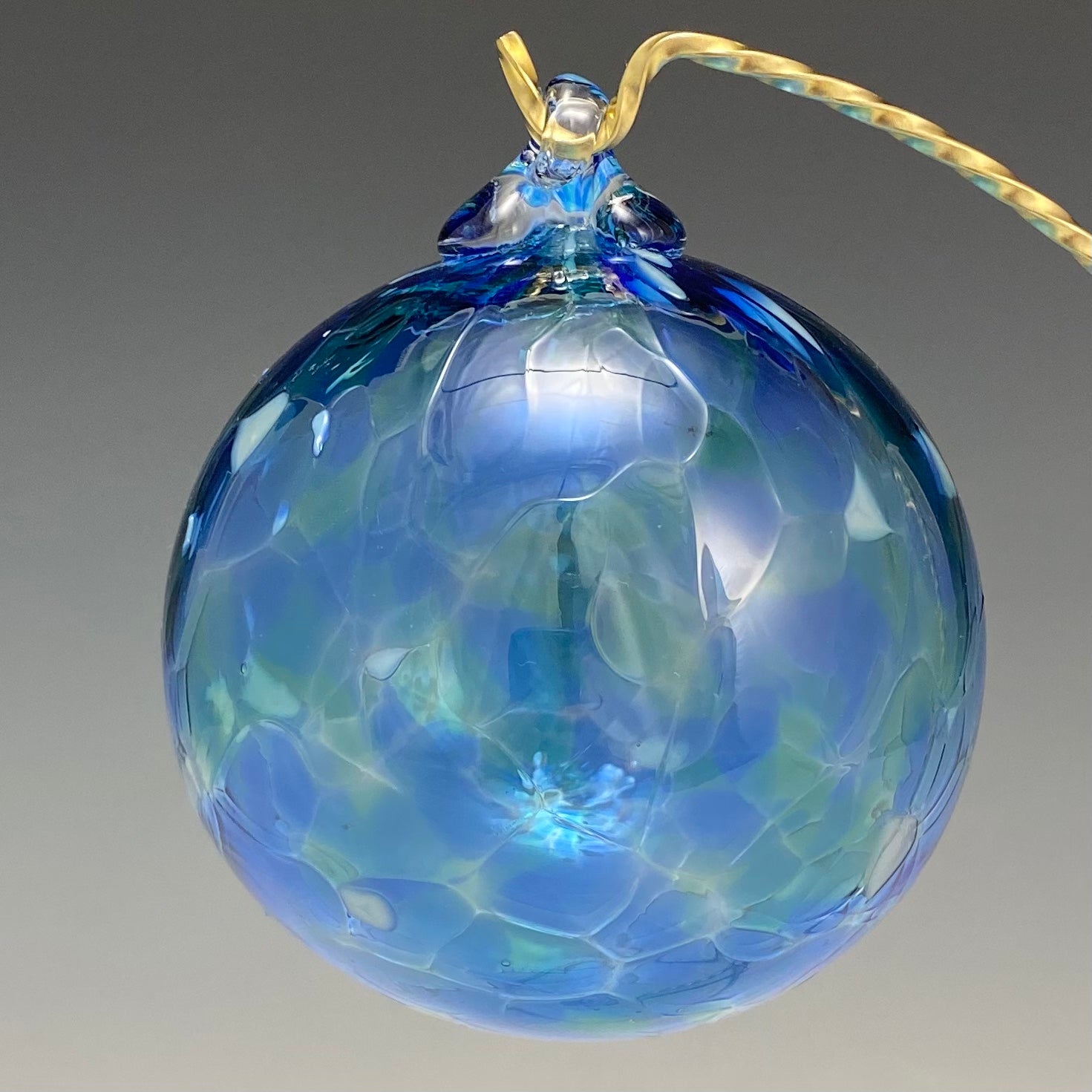 Hand Blown Glass Transparent Spotted Ornaments – The Glass Station ...