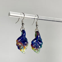 Load image into Gallery viewer, Handmade Glass Leaf Earrings
