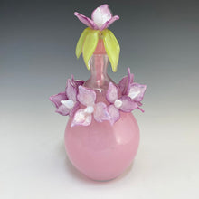 Load image into Gallery viewer, Pink Floral Bottle with Stopper

