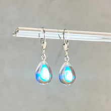 Load image into Gallery viewer, Small Dichroic Glass Drop Earrings
