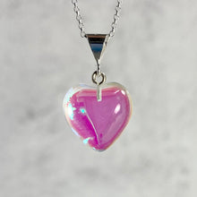 Load image into Gallery viewer, Small Dichroic Glass Heart Pendant
