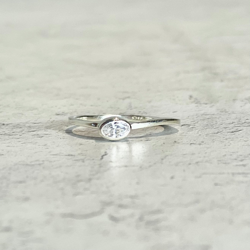 Stackable Ring with CZ