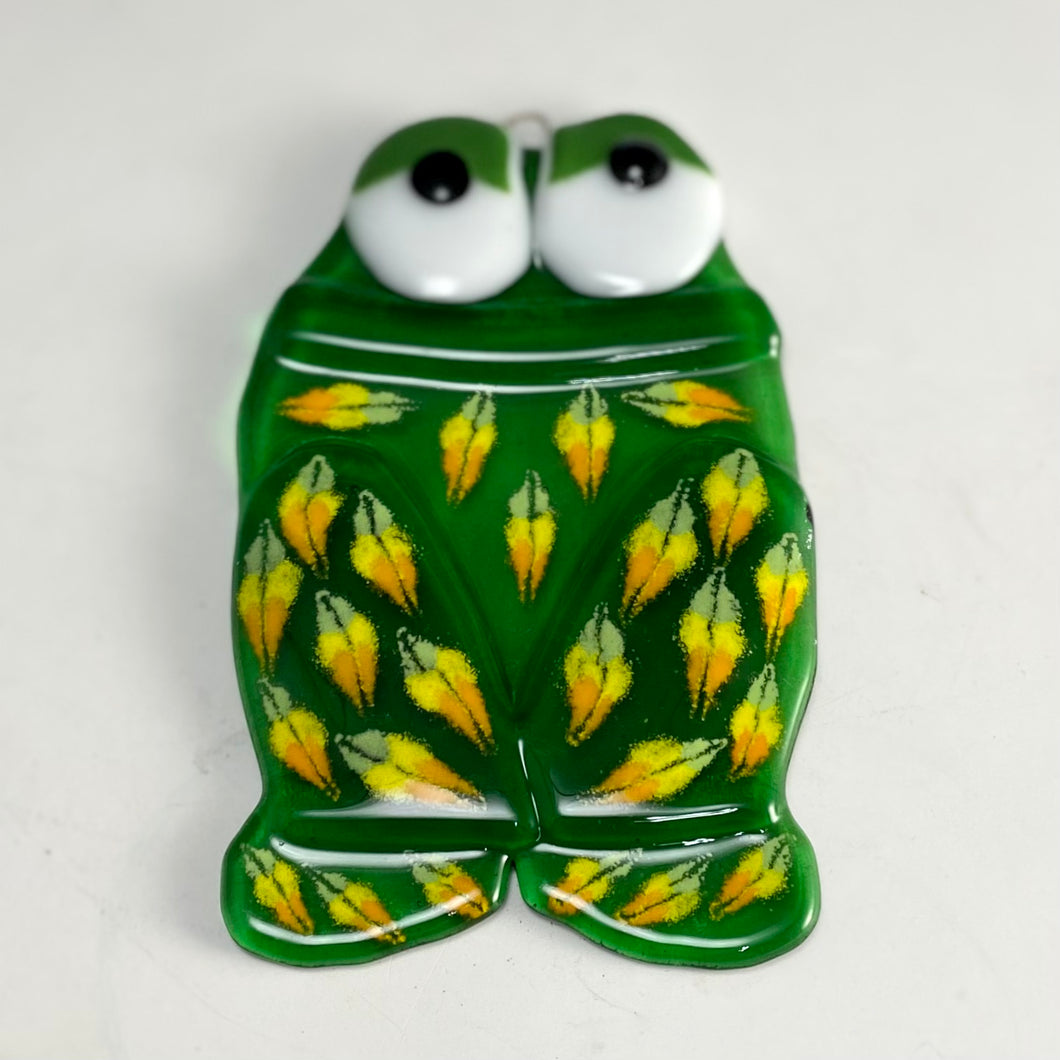 Fused Glass Frog Sun Catcher
