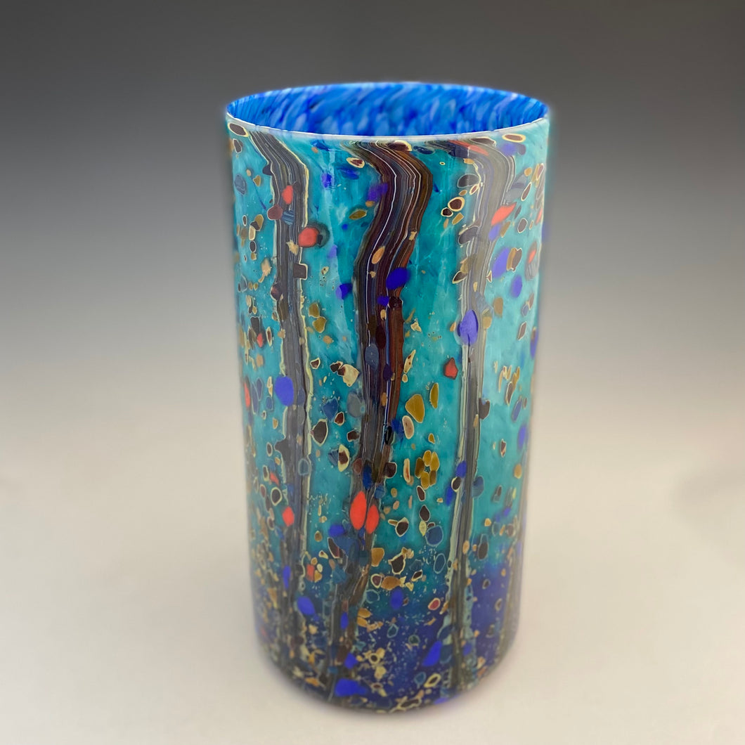 Large Ocean Forest Cylinder Vase