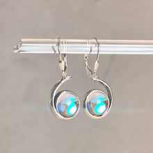 Load image into Gallery viewer, Dichroic Glass Wave Earrings
