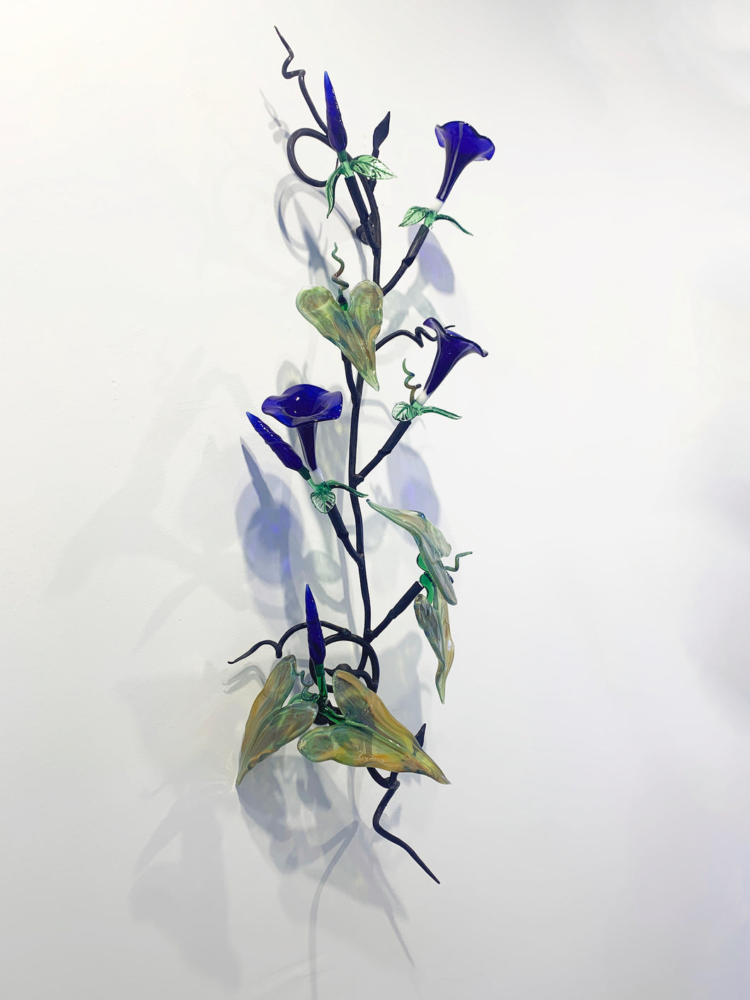 Morning Glory Glass Floral Wall Sculpture