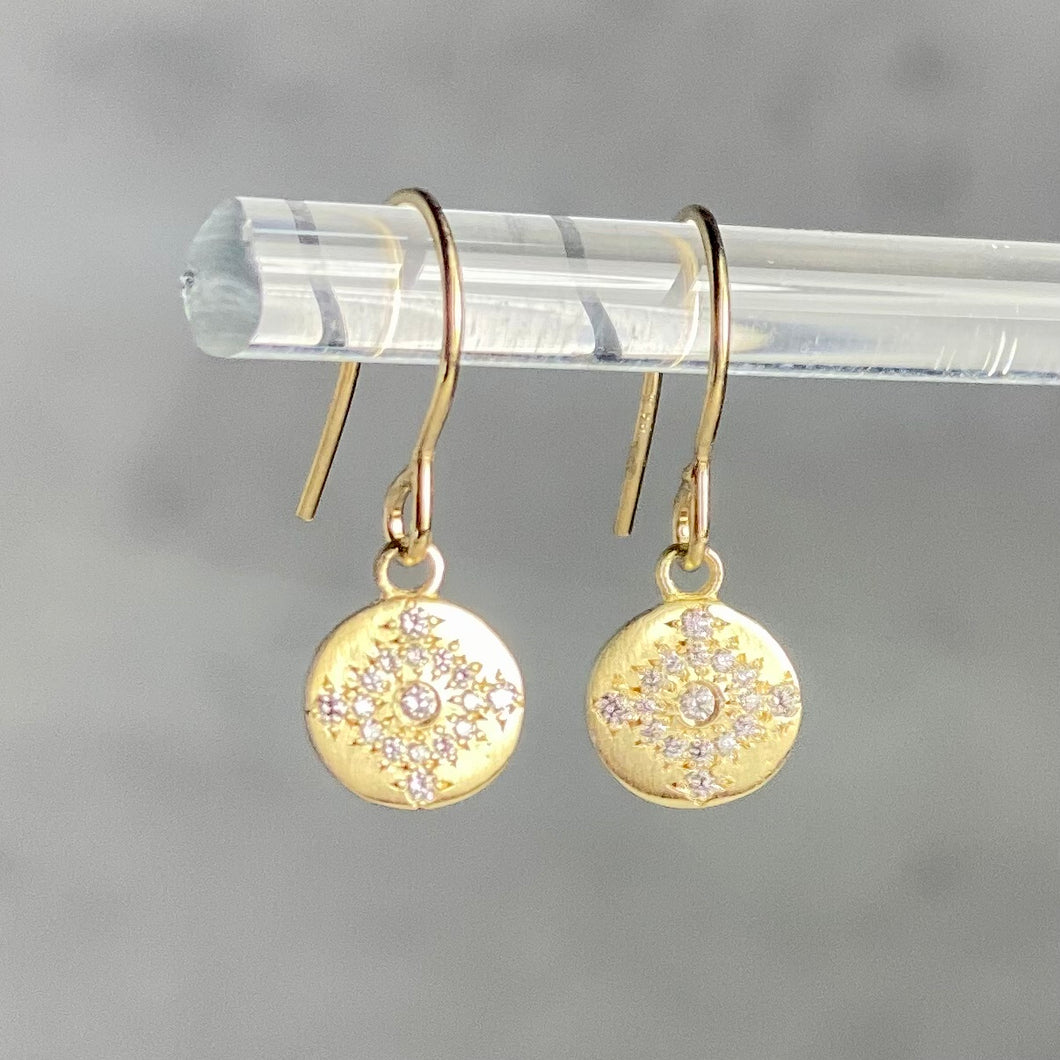 All Diamond Shimmer Earrings in 18k Gold