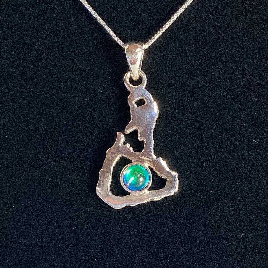 Block Island Sterling Silver and Crystal Pendant