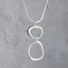 Load image into Gallery viewer, Large And Small Organic Circles Necklace
