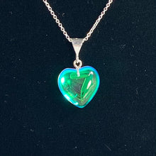 Load image into Gallery viewer, Small Dichroic Glass Heart Pendant
