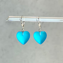 Load image into Gallery viewer, Dichroic Glass Heart Earrings

